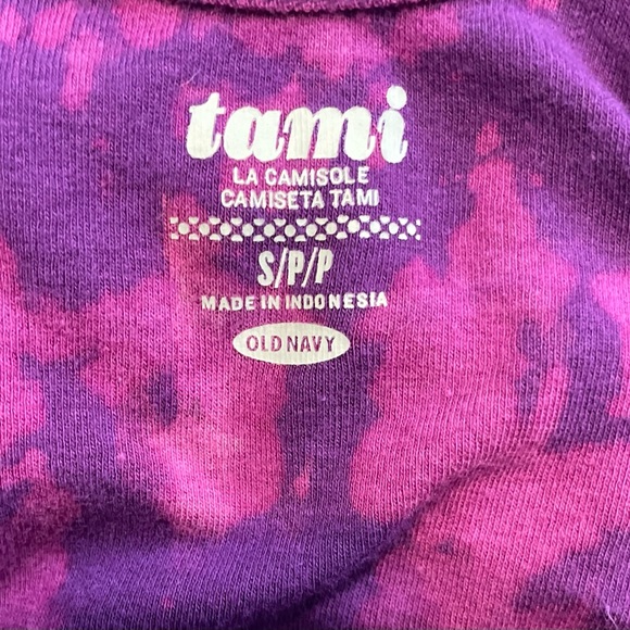 Women’s Old Navy Tami purple tie dye tank top sz s nwot - Picture 4 of 5